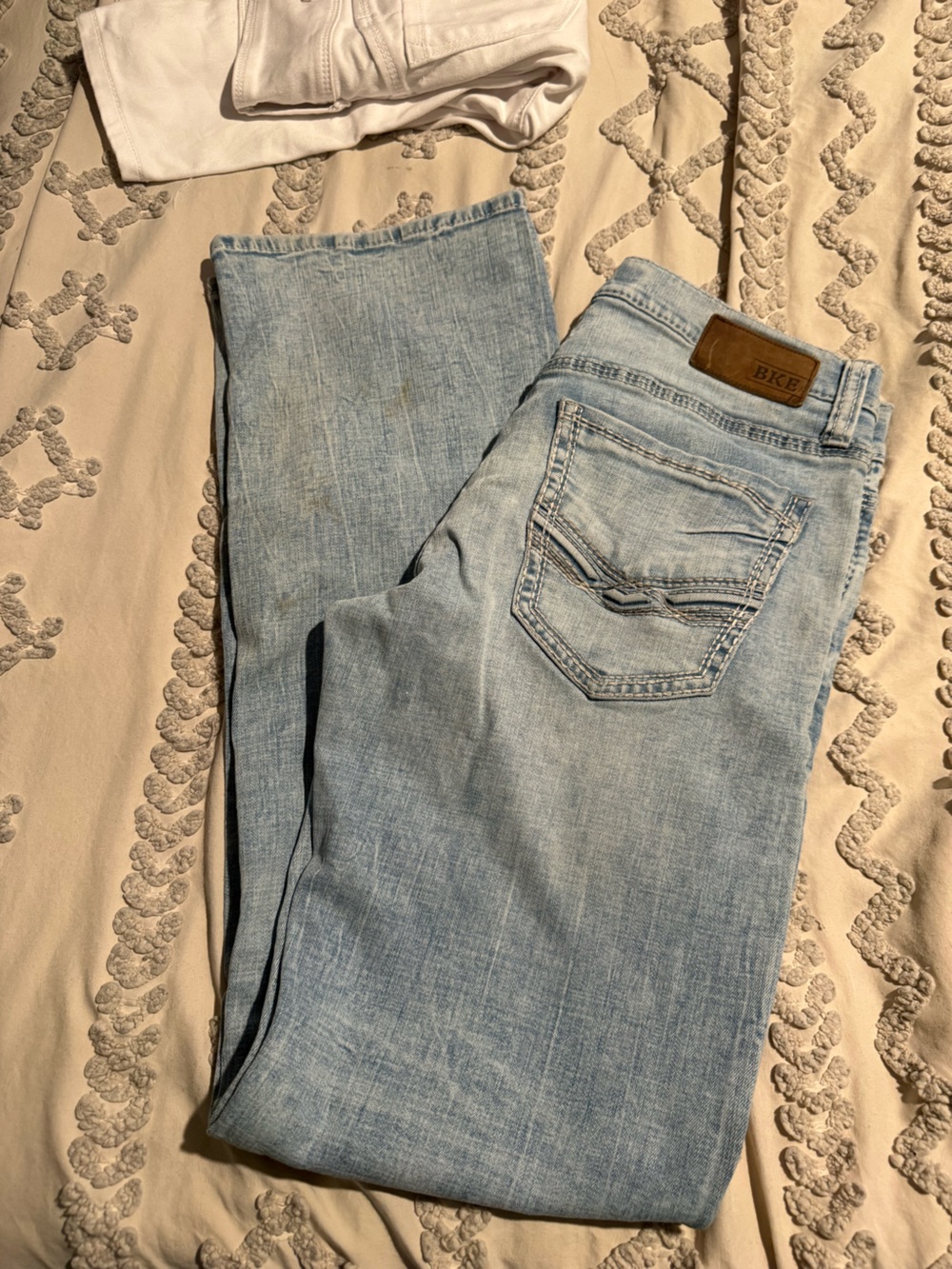 BKE Womens Straight Leg Light Denim Jeans